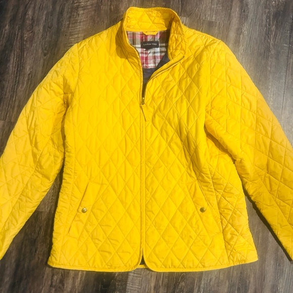Lands' End Women's Vibrant Yellow Puffer Jacket - Picture 1 of 3